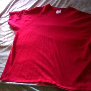 Red short sleeved shirt